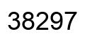 Number 38297 black image