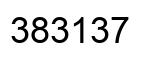 Number 383137 black image