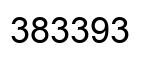 Number 383393 black image