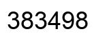 Number 383498 black image