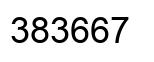 Number 383667 black image