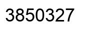 Number 3850327 black image
