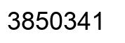Number 3850341 black image
