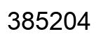 Number 385204 black image