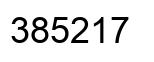 Number 385217 black image