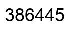 Number 386445 black image