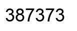 Number 387373 black image