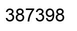 Number 387398 black image
