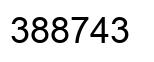 Number 388743 black image
