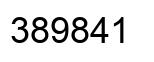Number 389841 black image