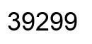 Number 39299 black image