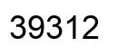 Number 39312 black image