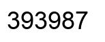 Number 393987 black image