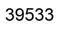 Number 39533 black image