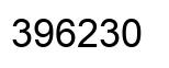Number 396230 black image