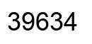 Number 39634 black image
