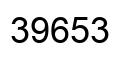 Number 39653 black image