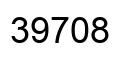 Number 39708 black image