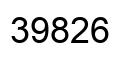 Number 39826 black image
