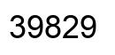 Número 39829 imagen negro