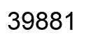 Number 39881 black image