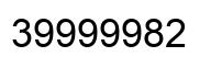 Number 39999982 black image