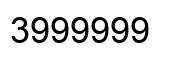 Number 3999999 black image