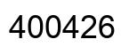 Number 400426 black image