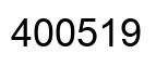 Number 400519 black image