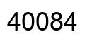 Number 40084 black image