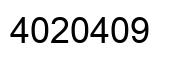 Number 4020409 black image