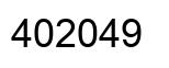 Number 402049 black image