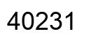 Number 40231 black image