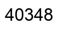 Number 40348 black image