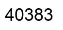 Número 40383 imagen negro