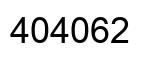 Number 404062 black image