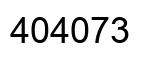 Number 404073 black image