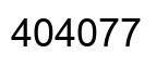 Number 404077 black image