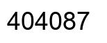 Number 404087 black image