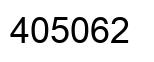 Number 405062 black image