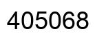 Number 405068 black image