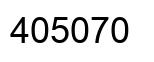 Number 405070 black image