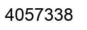 Number 4057338 black image