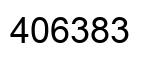 Number 406383 black image