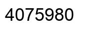 Number 4075980 black image