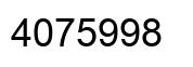 Número 4075998 imagen negro