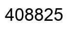Number 408825 black image