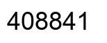 Number 408841 black image