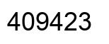 Number 409423 black image