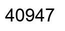 Number 40947 black image